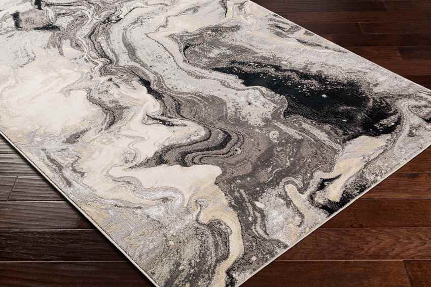 Lake Bluff Modern Black Area Rug