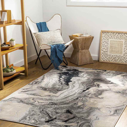 Lake Bluff Modern Black Area Rug