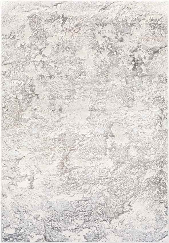 Lake in the Hills Modern Light Gray Area Rug
