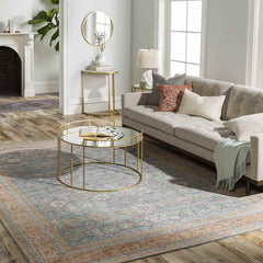 Orland Park Traditional Dark Blue Area Rug