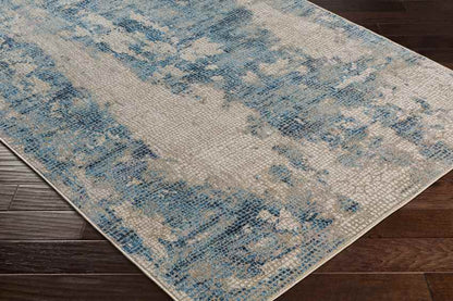 Trail Creek Modern Teal Washable Area Rug