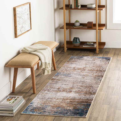 Vevay Modern Rust Washable Area Rug