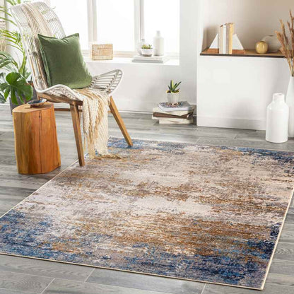 Vevay Modern Rust Washable Area Rug