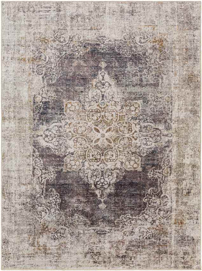 Wallace Traditional Coffee Washable Area Rug