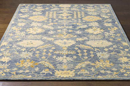 Hobart Traditional Dark Blue Area Rug