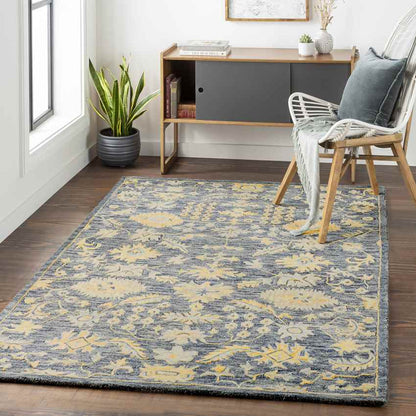 Hobart Traditional Dark Blue Area Rug
