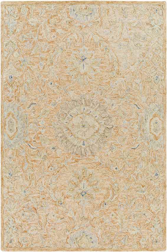 East Chicago Traditional Burnt Orange Area Rug