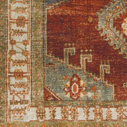 St Elmo Global Bright Orange Washable Area Rug