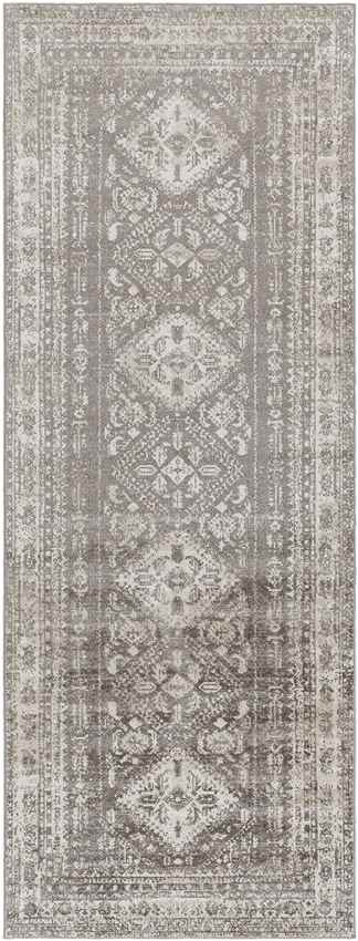 Salamonia Traditional Dark Brown Washable Area Rug