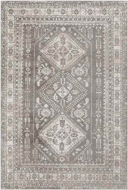 Salamonia Traditional Dark Brown Washable Area Rug