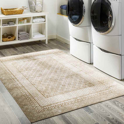 Schererville Traditional Camel Washable Area Rug