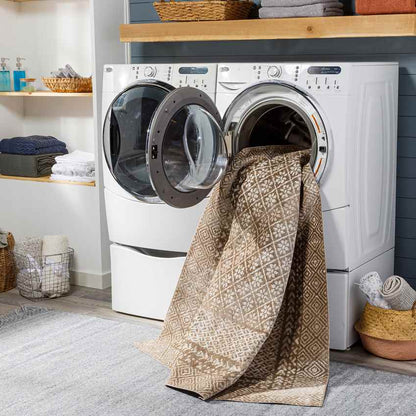 Schererville Traditional Camel Washable Area Rug