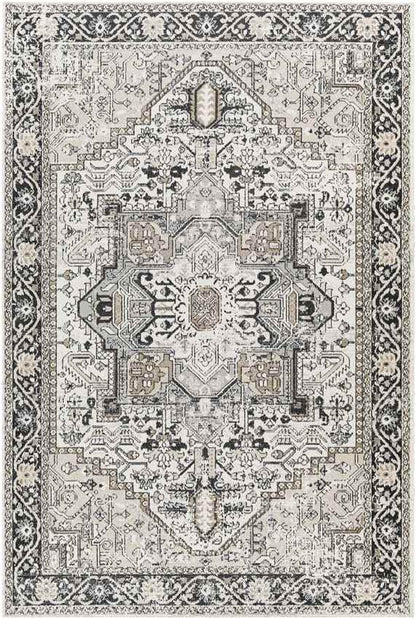 West Baden Traditional Beige Washable Area Rug