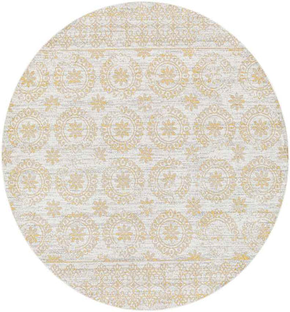 William Traditional Beige Washable Area Rug