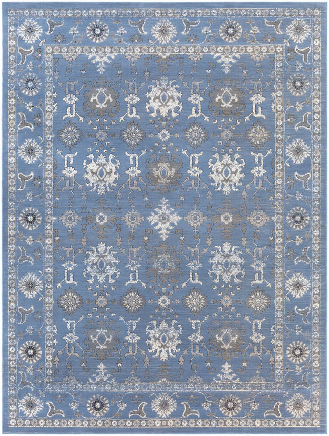 Ronda Traditional Dark Blue Area Rug