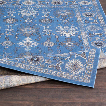 Ronda Traditional Dark Blue Area Rug