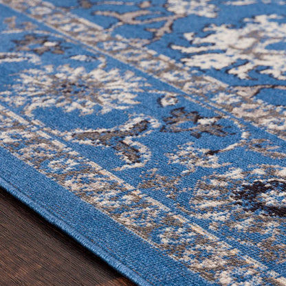 Ronda Traditional Dark Blue Area Rug