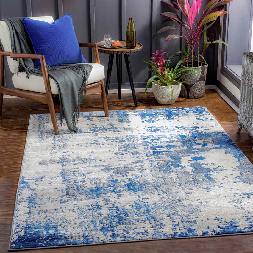 Barett Modern Sky Blue Area Rug