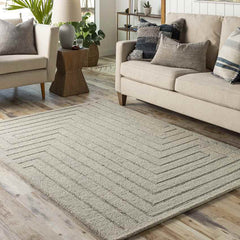 Springport Modern Light Gray Area Rug