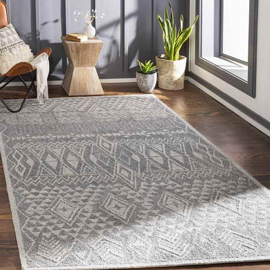 Orestes Global Dark Gray Area Rug
