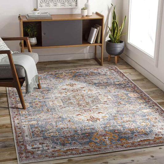 Glendale Heights Traditional Burnt Orange Area Rug