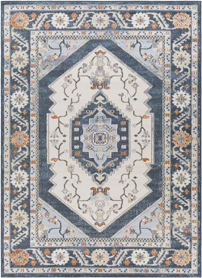 Country Club Hills Traditional Denim Area Rug