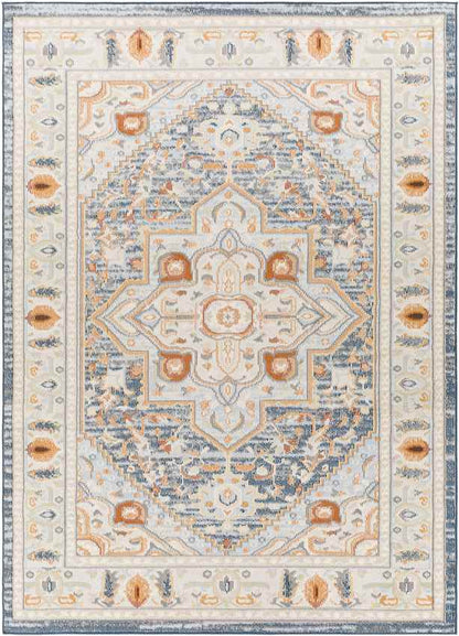 Crescent Traditional Navy Area Rug