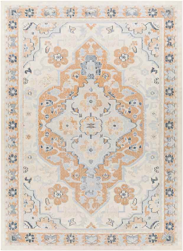 Crystal Lake Traditional Burnt Orange Area Rug