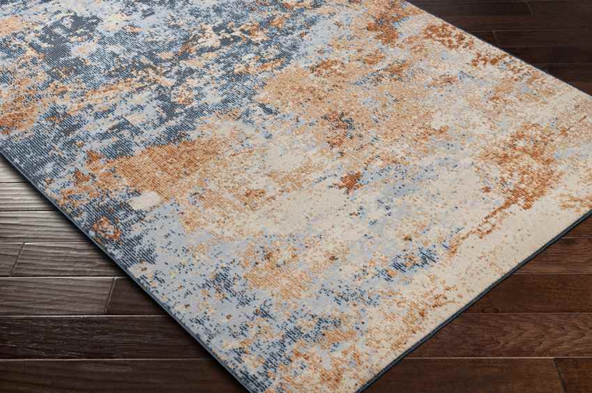 De Pue Modern Burnt Orange Area Rug
