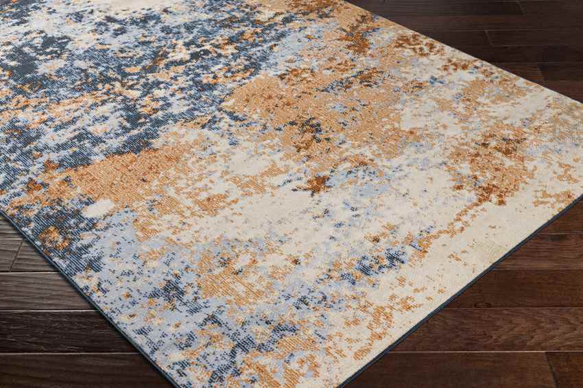 De Pue Modern Burnt Orange Area Rug