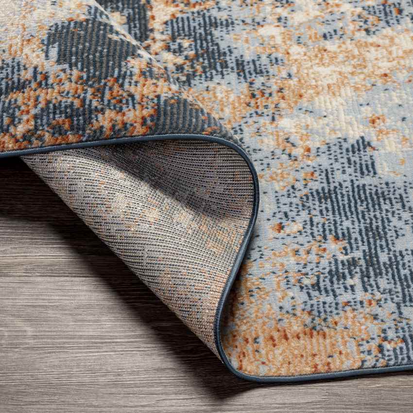 De Pue Modern Burnt Orange Area Rug