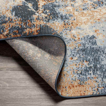 De Pue Modern Burnt Orange Area Rug