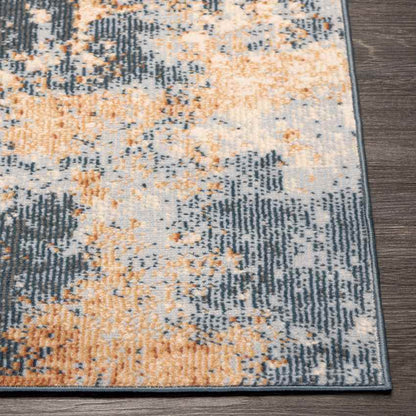 De Pue Modern Burnt Orange Area Rug