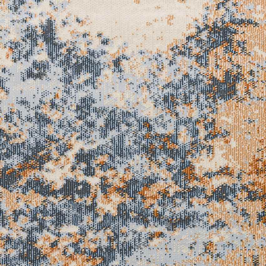 De Pue Modern Burnt Orange Area Rug