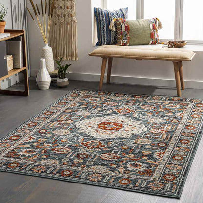 Amo Traditional Navy Area Rug
