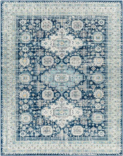 Avilla Traditional Teal Area Rug
