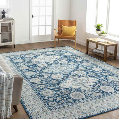 Avilla Traditional Teal Area Rug