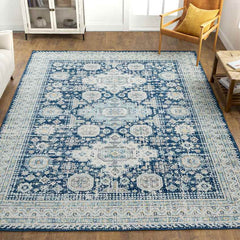 Avilla Traditional Teal Area Rug