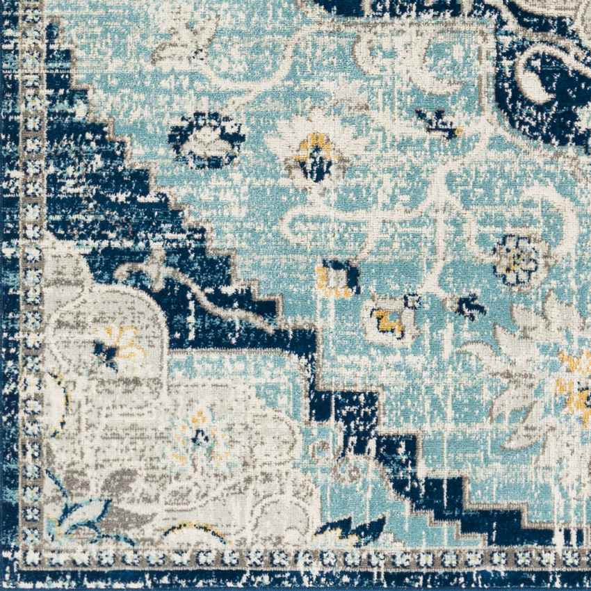Bargersville Traditional Sky Blue Area Rug