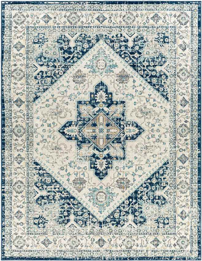 Battle Ground Traditional Teal Area Rug