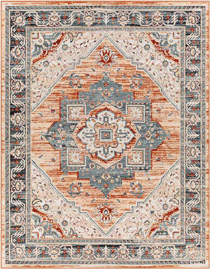 Brownsburg Traditional Burnt Orange Area Rug