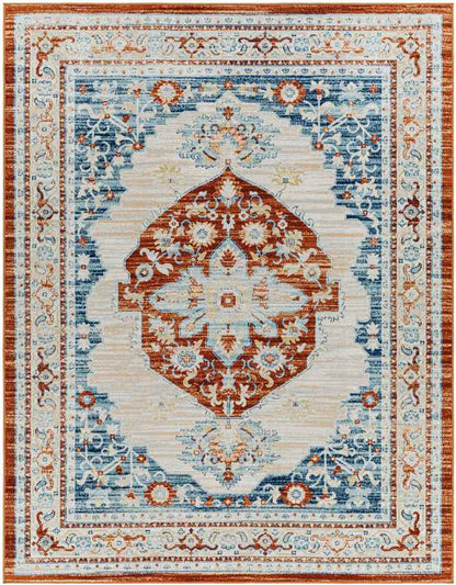 Burket Traditional Rust Area Rug