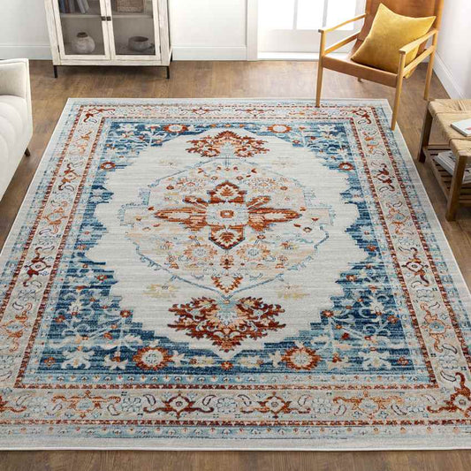 Burket Traditional Cream Area Rug