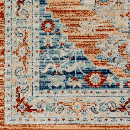 Burket Traditional Burnt Orange Area Rug