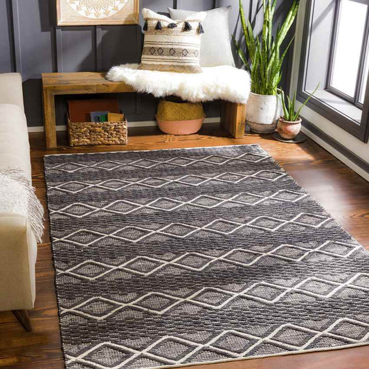 Lake Station Global Charcoal Area Rug