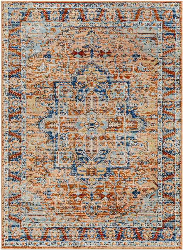 Cannelburg Traditional Burnt Orange Area Rug
