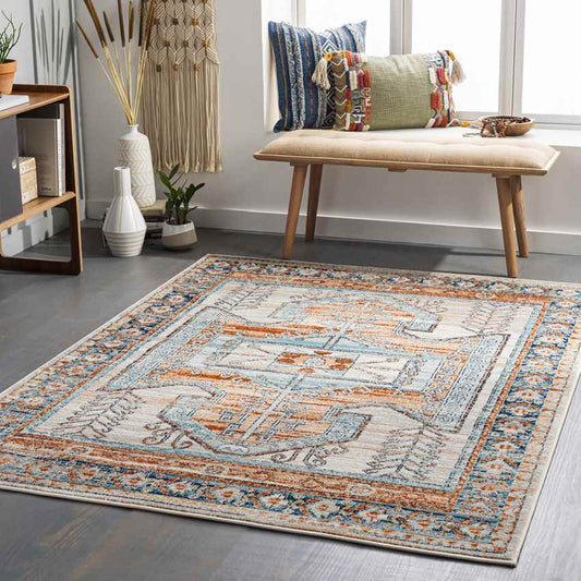 Cedar Grove Traditional Burnt Orange Area Rug