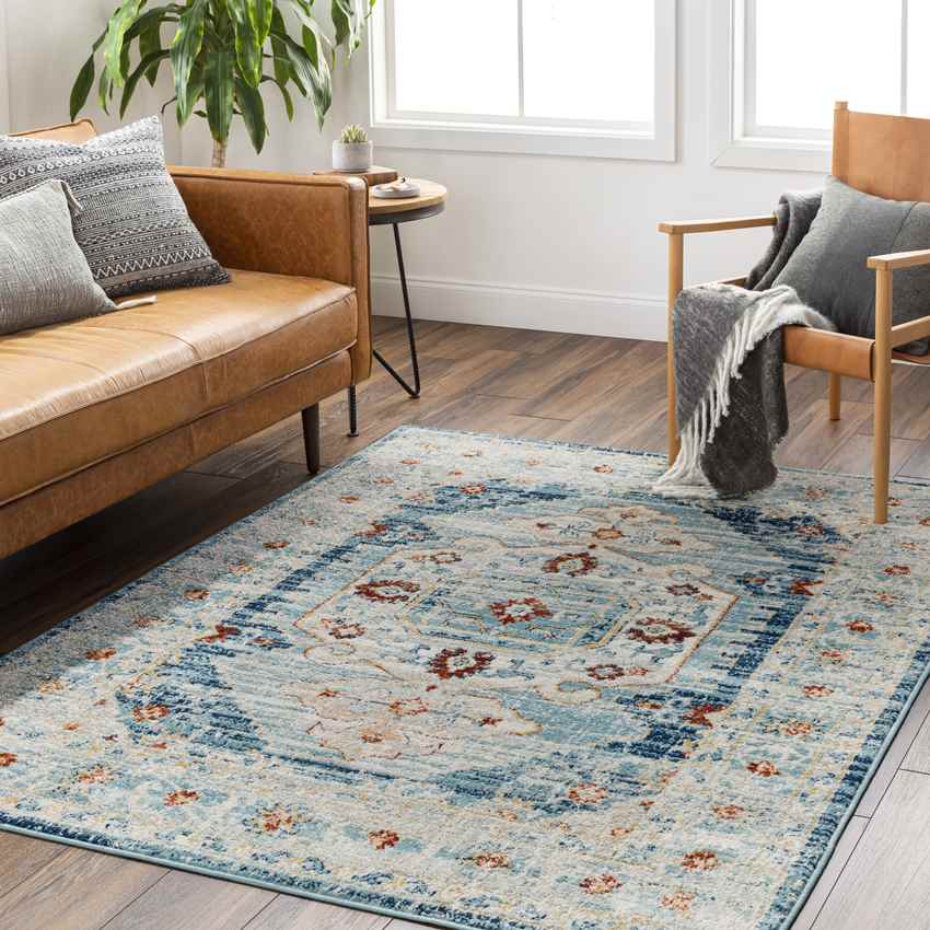 Cedar Lake Traditional Blue Area Rug