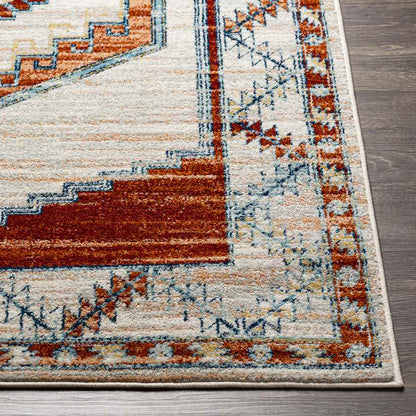 Center Point Traditional Burnt Orange Area Rug