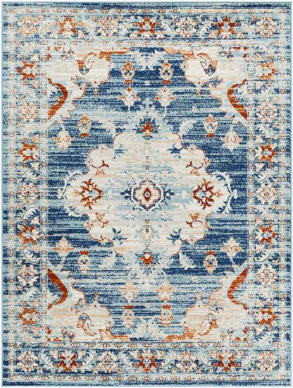 Mhilea Traditional Navy Area Rug